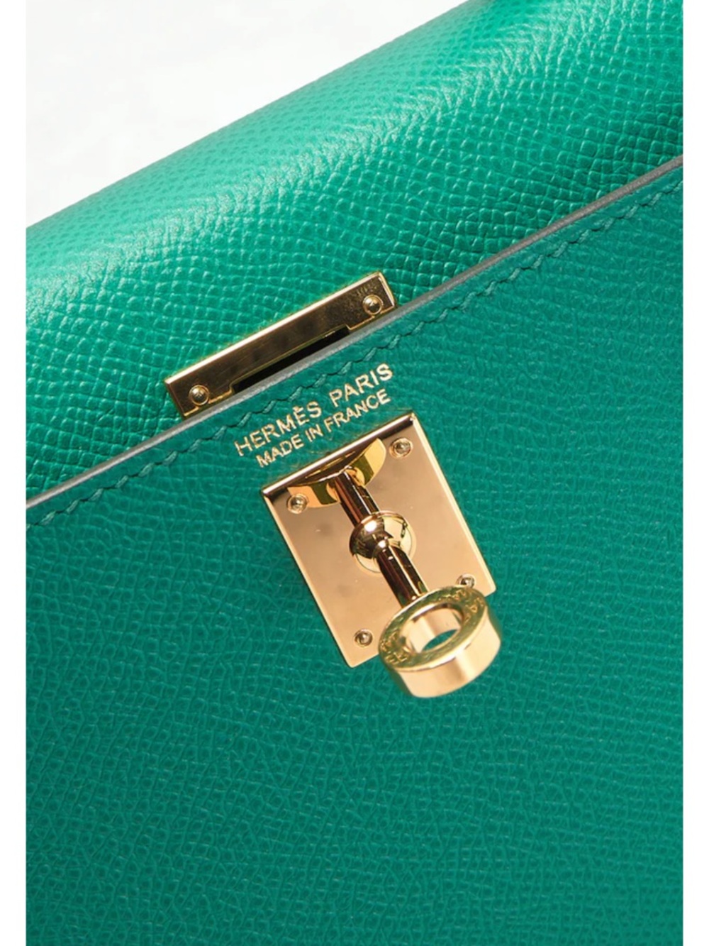 Mini Kelly in Emerald Green with Gold Hardware - Picture 4 of 8